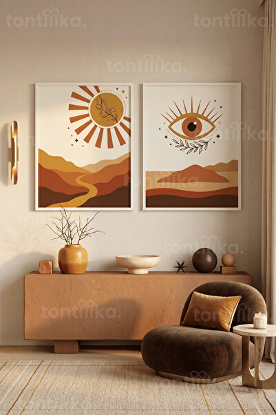 Tontilika Σετ ζωγραφικής με ξύλινο πλαίσιο  "Natural and Warm Touches " 2 τεμ...