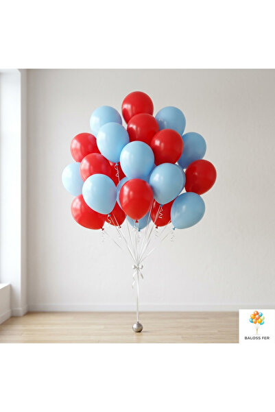baloss fer Red Blue Balloon Set 20 Pieces Birthday Party Decoration Stylish D...
