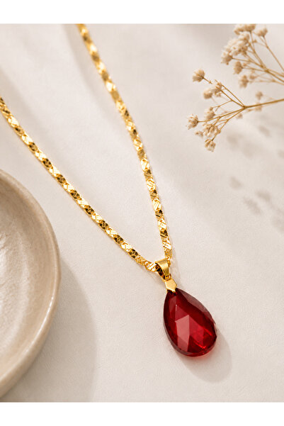 Archhazel Jewelery Damla Model Necklace Red