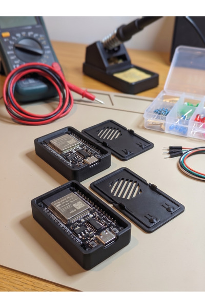 mekatris3d Mekatris ESP32-WROOM-32 USB-C Uyumlu Kapaklı Proje Kutusu - Çok Am...
