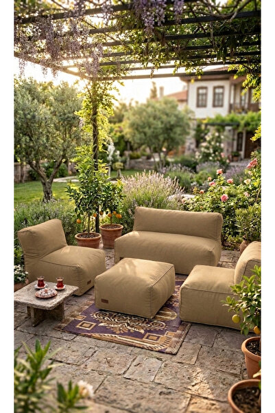 PATARA HOME Velvet Serisi Armut Bahçe Mobilyası, Balkon Takımı Su Geçirmez Ku...