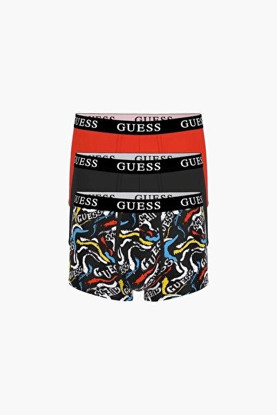 Guess JOE BOXER TRUNK 3 PACK Erkek Siyah Boxer U5GG15K6YW1-PJ0T