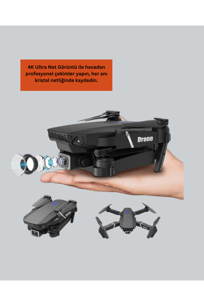ZERO LAND DEPOMIX Uzaktan Kumandalı Katlanabilir Drone Yörünge Uçuşu ve Eve (...