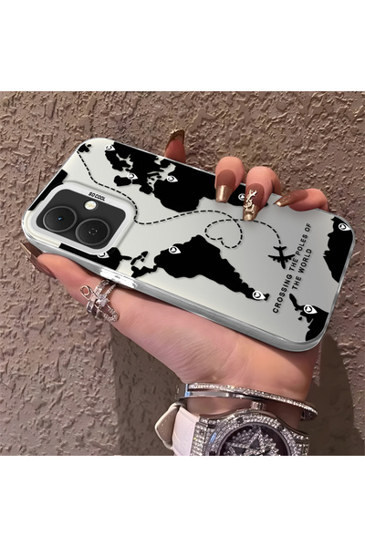 PATTERNOVA Tecno Spark Go 2 Uyumlu Yüksek Kalite Dünya Haritalı Kılıf, Çizilm...
