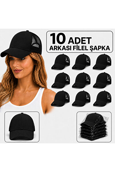 moda nokta Letnja mrežasta kapa jednobojna sa podesivim leđima 10 kom