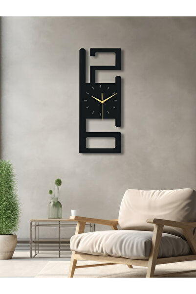 Enova Art Büyük 2 Rakamlı Metal Duvar Saati, Minimal Tasarım, Ev Ofis için He...