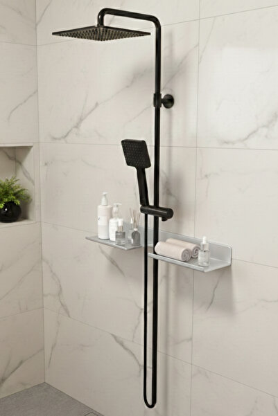 ZenoraHome Paslanmaya Dayanıklı Metal Banyo Rafı Banyo Organizer Şampuanlık
