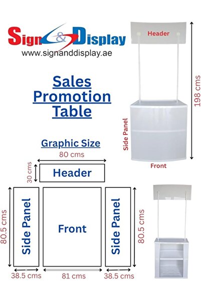 Generic Sales Counter Promotion Table White Without Print