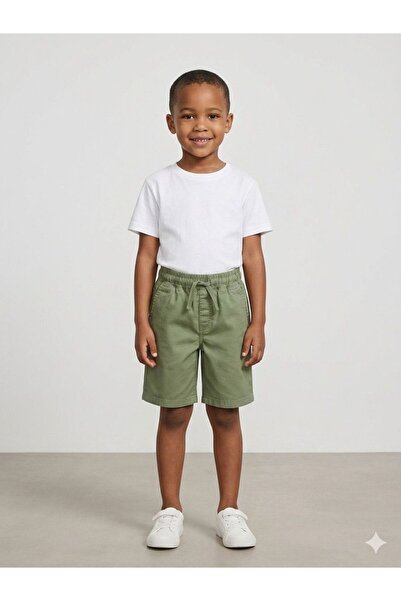Esprix Kids Boys' Summer Bermuda Shorts Elastic Waist Lace-Up Cotton Comforta...