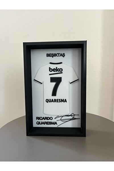 Reborn 3D Ricardo Quaresma İmzalı Forma Tablo 3D Çerçeveli Dekoratif Tablo 14...