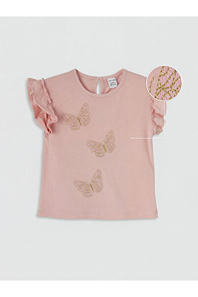 LC Waikiki I Zero Roba Collar Embroidered Ruffle Baby Girl T-Shirt from Freez...