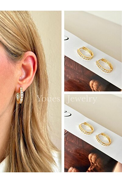YOUES JEWELRY 316l Çelik CM VİP Seri 14 K Altın Renk Lüx Renk Gold VIP Seri P...