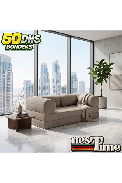 NESTİME 160×80 İKİ Kişilik Koltuk | Yatak Olabilen Tasarım | Çıkarılabilir ve...