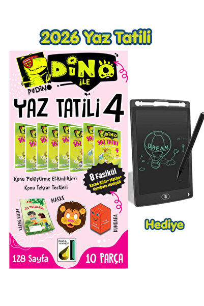 Damla Yayınevi Damla 4.Sınıftan 5.Sınıfa Geçenler İçin Pudino Dino İle HafTA ...