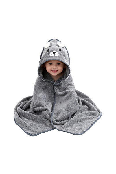 Choice Grey Bear 1 Cute Cartoon Animal-Shaped Bath Towel, Quick-Drying and Ab...