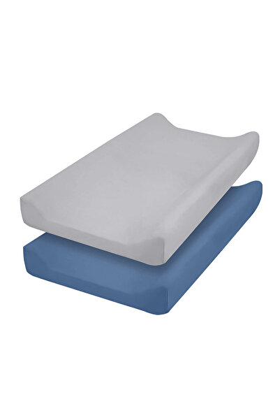 Choice Grey Navy 2PCS Changing Pad Cover Set Ultra Soft Breathable Cozy Micro...