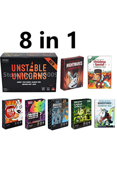 Choice8 Bandai 8 in 1 Board Games Unstables Nightmares Expansion Unicorns Her...