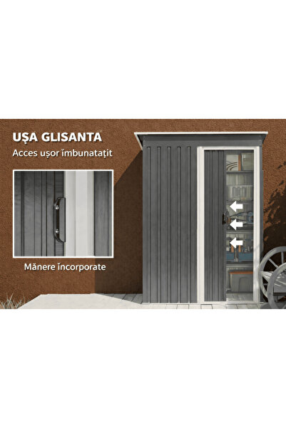 DacEnergy Magazie de gradina DacEnergy©, realizata din otel galvanizat si tabla de otel vopsita, 1 usa
