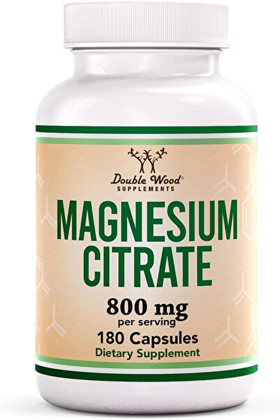 Double Wood Supplements كبسولات سيترات المغنيسيوم 400 ملغ، 180 كبسولة (سيتارا...