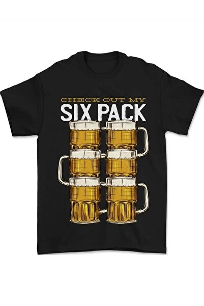 bolivia's Men'S Funny Beer Lover Graphic T-Shirt - Check Out My Six Pc