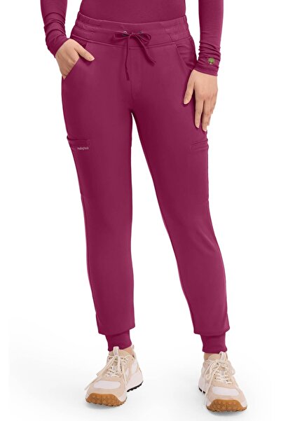 Healing Hands Pantaloni medicali jogger de damă HH Works Rhea, Roșu vin (HH050)