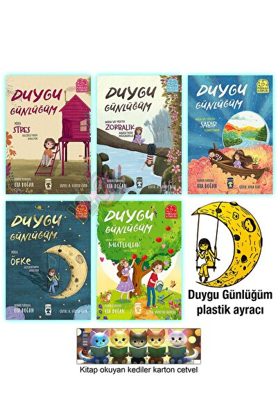 Timaş Çocuk Duygu Günlüğüm Mira ve Yekta 5'li set (7-8 yaş 2. 3. sınıf) Psiko...
