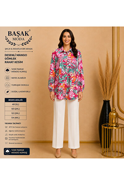 MK MODA BAŞAK BÜYÜK BEDEN PREMİUM MANGO GÖMLEK