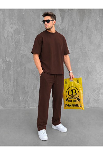 YAKAMEL Oversize Salaş Kesim Premium Takım Kombin Rahat Kalıp Unisex İkili Takım