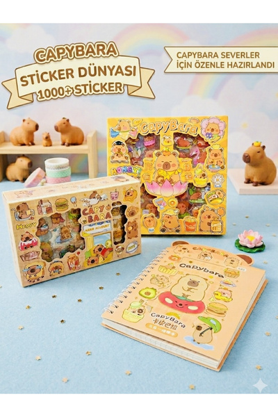 ÖZ OFİS Capybara Kapibara Özel Sticker Seti - Şeffaf & Opak Sticker Seti 3'lü...
