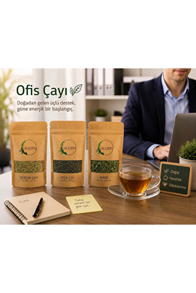 LALEZEN BİTKİ ÇAYI OFİS SERİSİ YEŞİL ÇAY - NANE - REZENE