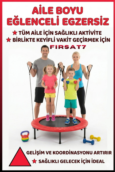 Fırsat7 Profesyonel | 102 Cm Egzersiz Lastikli Trambolin | Aile'ce Sporun En ...