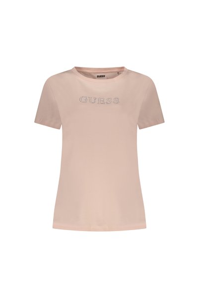 Guess Jeans GUESS, Tricou cu logo strasuri, Roz , M