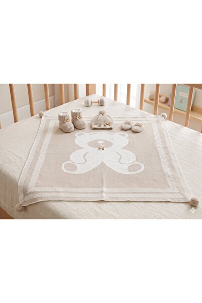 DOUX HOME Baby and Children's Blanket 4-Piece Set 90 X 110 (Stone)