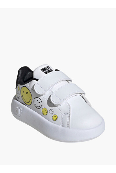 adidas Kids' ADVANTAGE SMILEY CF I Sneakers with Hook and Loop Closure - IH6257