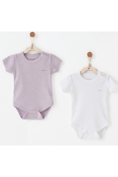 andywawa Andy Wawa Bodysuit Set 2-Piece Jacquard Special Modal Lilac - White