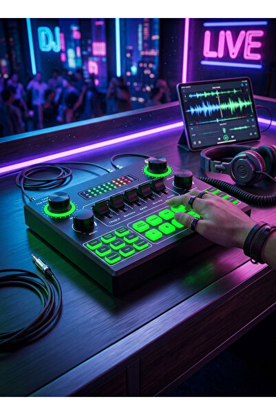 Generic V9 Live Sound Card Mixer - واجهة صوتية احترافية للبث والتسجيل |   12 ...