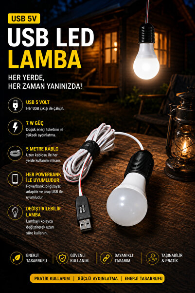 üstünür Powerbank lambası usb