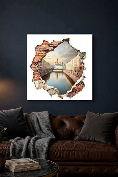 Lucena Pictură murală decorativă cu tematică europeană, peisaj 3D al canalelo...