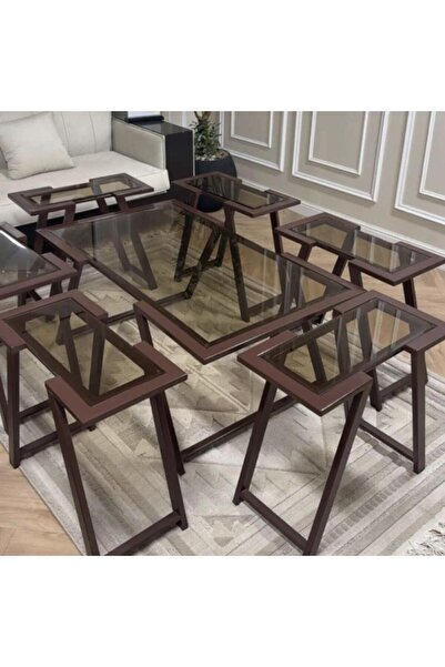 Tables Elegant Clear Glass Top Table Set