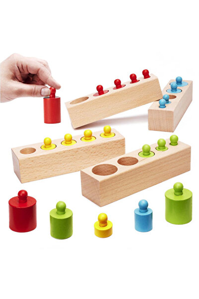 Junios Дървена Монтесори игра, Цилиндри