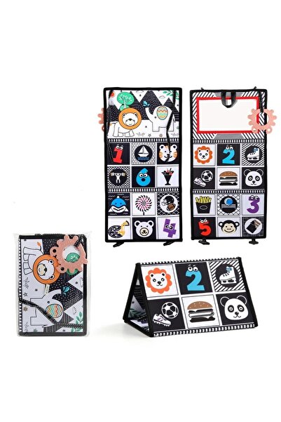 Junios Textile book with sensory elements, mirror and contrasting images for ...