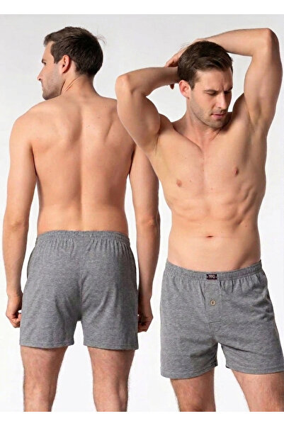Seher Yıldızı 5'li paket %50 Pamuklu Erkek Penye Boxer - Rahat Kesim Düğmeli