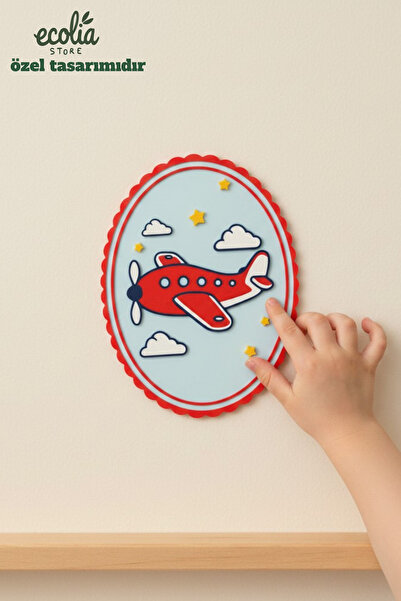 ecolia store Çocuk Odası Duvar Süsü Bebek Odası Dekoru 16x13 cm