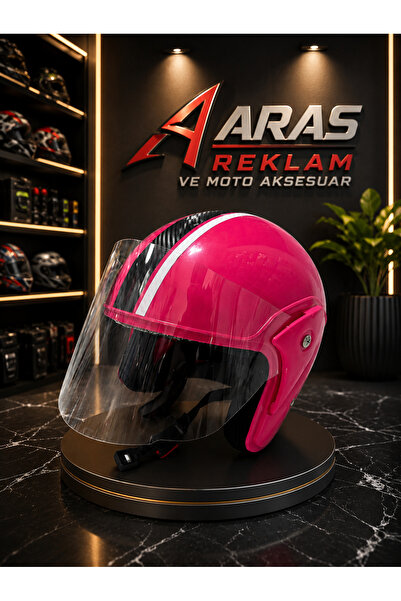 ARAS REKLAM VE MOTO AKSESUAR MOTORSİKLET YARIM MODEL KASK