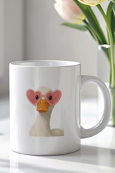 Mio Life Fun Animal Patterned 330ml Printed White Ceramic Mug Cup