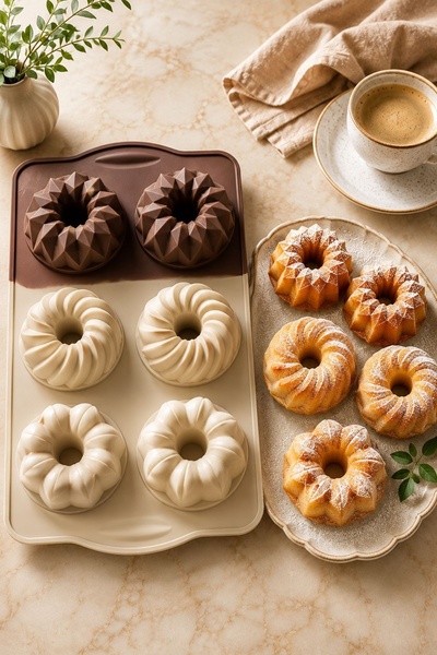 Kitchen Beauty 6 Bölmeli Silikon Kek Kalıbı Çikolata Ve Kurabiye Kalıbı Yanma...