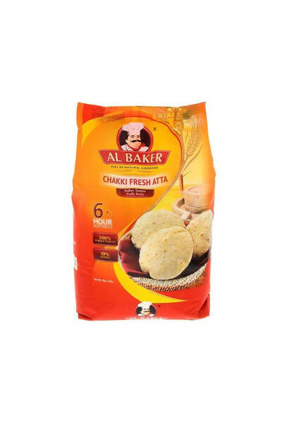 Al Baker Albaker Chakki Atta 2kg, pack of 10pcs