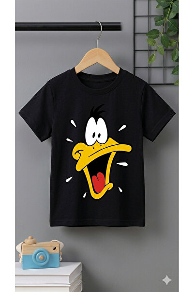 VODEXA Tricou oversize unisex cu imprimeu DUCK, 100% bumbac, croială conforta...