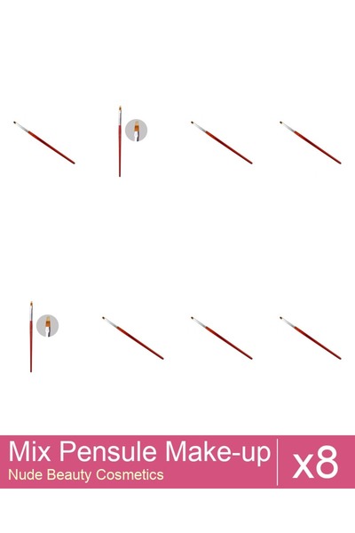 Makeup Set Mix 8 products Makeup Brushes: Cat's Tongue Gel Brush - No.4, Cat'...