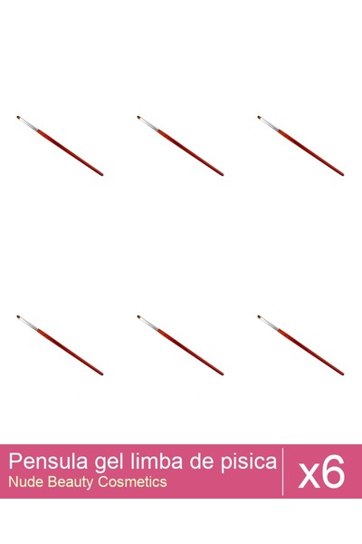 Makeup Set of 6 Cat's Tongue Gel Brush - No.2